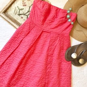 J. Crew Strapless Coral Dress